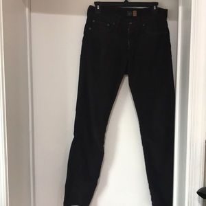 Dark brown skinny corduroy pants